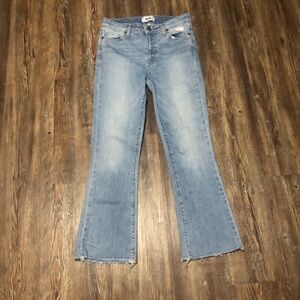 Paige Colette Crop Flare Jeans Women's 28 in Carmelo Destructed Wash